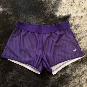 Purple Mesh Varsity Shorts